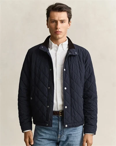 Gant - Quilted Jakke - Evening Blue
